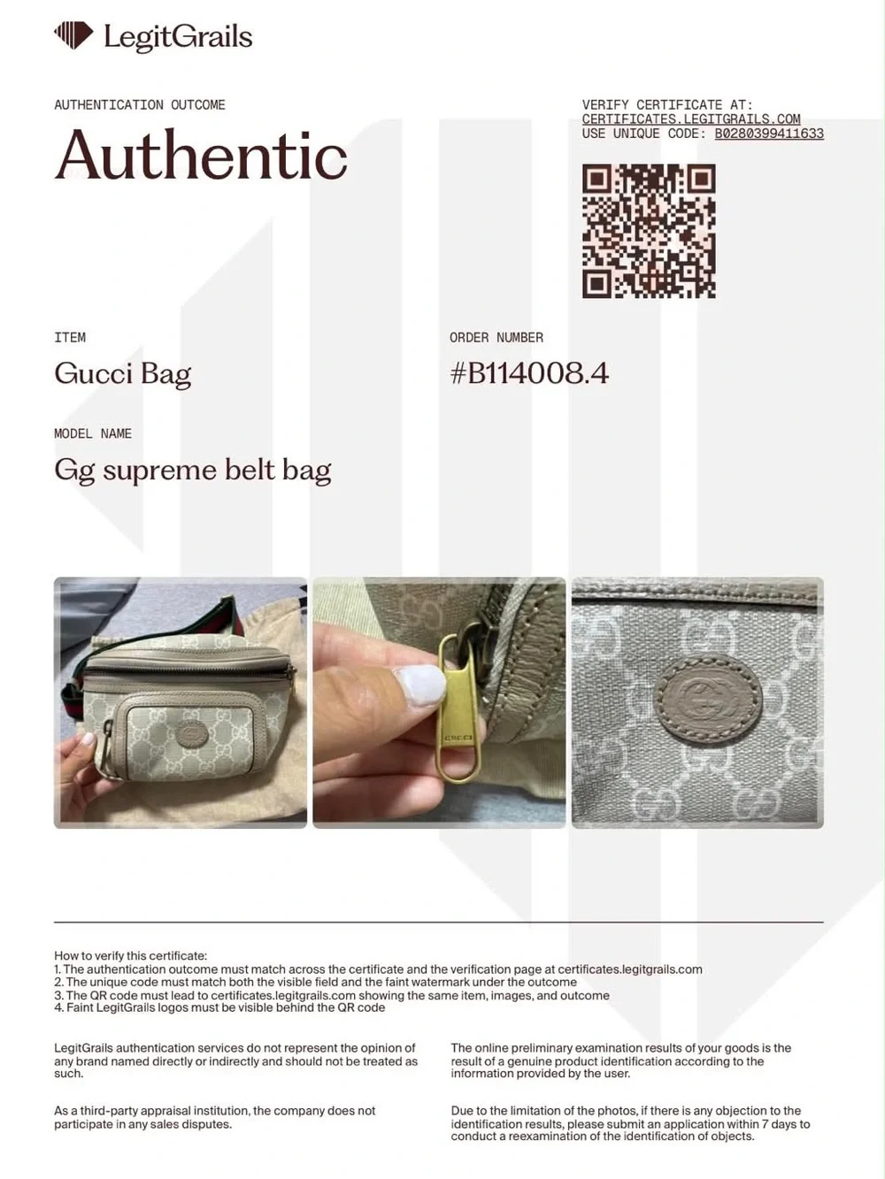 Gucci Tan GG Supreme Canvas Belt Bag with Red and Green Web Strap